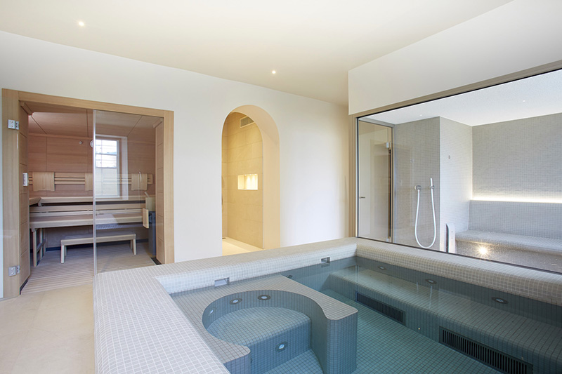 KLAFS indoor wellness area and spa pool